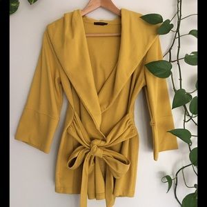 Layered 3/4 Sleeve Goldenrod Top